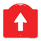 Signmission Straight Thru Sign-Straight Thru Sign, Red & White Aluminum Sign, 18" x 18", RW-1818-22834 A-DES-RW-1818-22834 - alternate 1